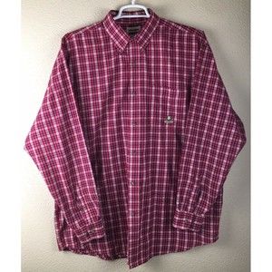 Wrangler Rita Mens XL Red Plaid Long Sleeve Button Down Shirt